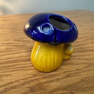 Vintage 1970’s Mushroom Ceramic Toothpick Holder
